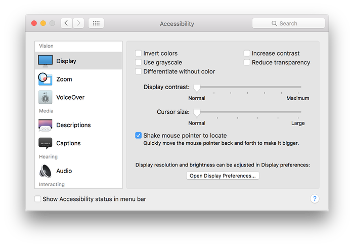 El Capitan Accessibility For Assistive Devices